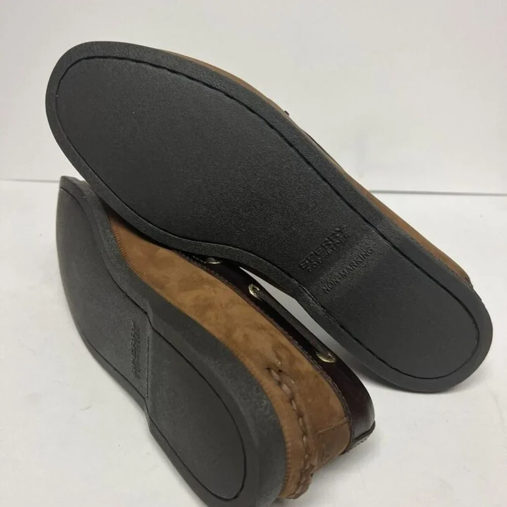 Sperry Mens Authentic Original Boat Shoes Brown Leather Size 11.5 M